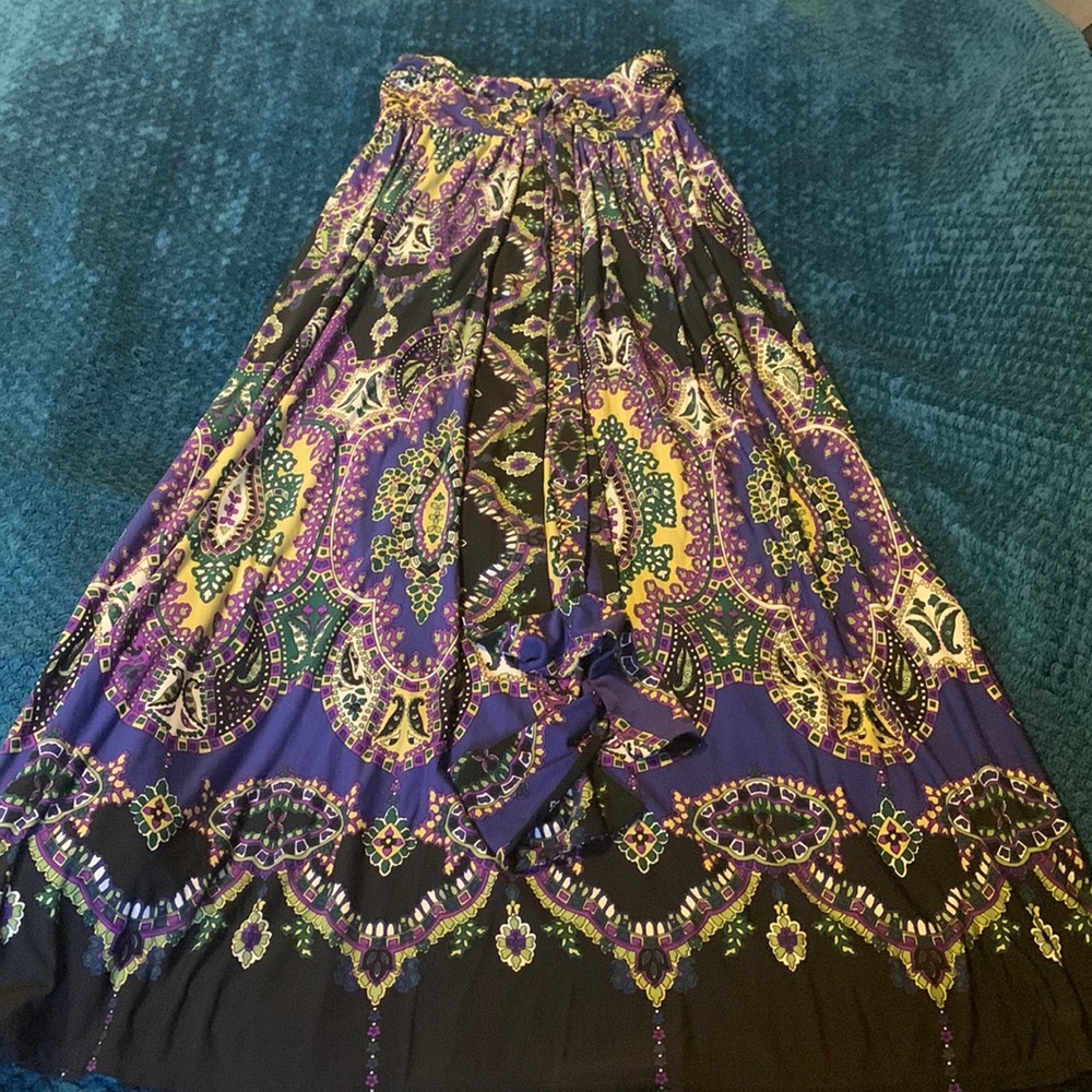 Boho strapless dress